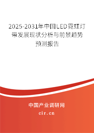 2025-2031年中國LED霓虹燈帶發展現狀分析與前景趨勢預測報告 2025-2031年中國LED霓虹燈帶發展現狀分析與前景趨勢預測報告